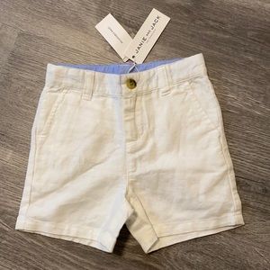 NWT Janie and Jack white linen shorts 18-24 months